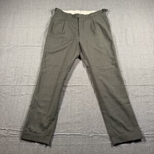 Suitsupply Brescia Mens Pure Wool Dress Pants Dark Green 38 Regular 38x27